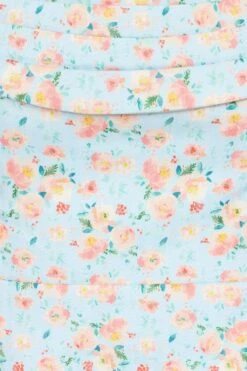 LEILANI Cowl Bandeau Midi Dress In Blue Floral -Lavish Alice LA 181DS10A PBL 2