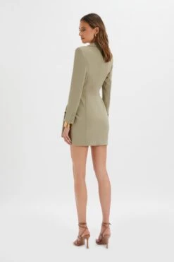 LUCY Wrap Blazer Mini Dress In Sage Green -Lavish Alice LA 183DS07A GRN 5593