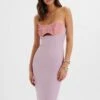 LAYLA Colour Block Pleated Bandeau Dress In Lilac -Lavish Alice LA 222DS22 PUR 6605