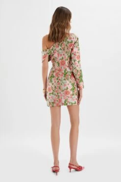 PRESLEY One Shoulder Blazer Mini Dress In Jacquard -Lavish Alice LA 241DS03 PBL 6282