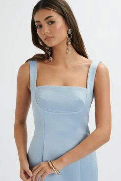 LAINEY Structured Satin Midi Slip Dress In Cornflower Blue 11 LAINEY Structured Satin Midi Slip Dress In Cornflower Blue -Lavish Alice LA 251DS31 BLU 4726