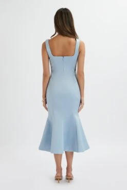 LAINEY Structured Satin Midi Slip Dress In Cornflower Blue 13 LAINEY Structured Satin Midi Slip Dress In Cornflower Blue -Lavish Alice LA 251DS31 BLU 4748
