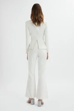 JESSIE Diamante Trim Tailored Jumpsuit In White -Lavish Alice LA 262JS55A WHT 5862