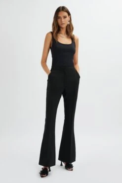 EMELIE Fit & Flare Tailored Trouser In Black -Lavish Alice LA 271BM48 BLK 4913