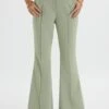 EMELIE Fit & Flare Trousers In Sage Green