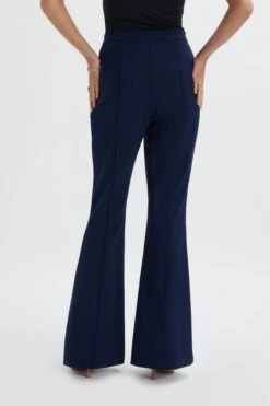 EMELIE Fit & Flare Trousers In Navy 9 EMELIE Fit & Flare Trousers In Navy -Lavish Alice LA 271BM48 NVY 7115