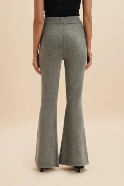 AYZEL Knitted Cashmere Blend Fit & Flare Trousers In Grey 9 AYZEL Knitted Cashmere Blend Fit & Flare Trousers In Grey -Lavish Alice LA 271KN05 GRY 8306