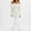 TALLULAH 3D Embroidered Satin Puff Jumpsuit In White -Lavish Alice LA 272JS56 WHT 1457