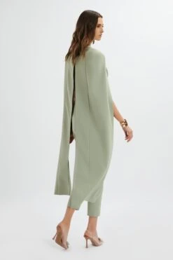 RAYNA Longline Cape Tailored Jumpsuit In Sage Green 9 RAYNA Longline Cape Tailored Jumpsuit In Sage Green -Lavish Alice LA 272JS78 GRN 6852
