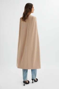 ALEXIA Longline Belted Cape Blazer In Camel -Lavish Alice LA 272JT77 CML 7425