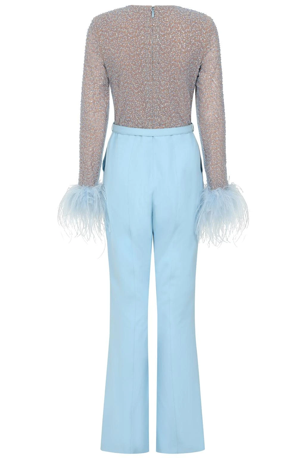 MYLA Beaded Sequin Jumpsuit In Baby Blue 9 MYLA Beaded Sequin Jumpsuit In Baby Blue - Image 7