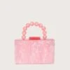 REYA Bead Handle Marbled Box Clutch Bag In Pink -Lavish Alice LAVA240402 2