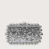 TIA Marbled Faux Pearl Box Clutch Bag In Silver -Lavish Alice LAVA240402 22