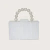 REYA Bead Handle Marbled Box Clutch Bag In White -Lavish Alice LAVA240402 6