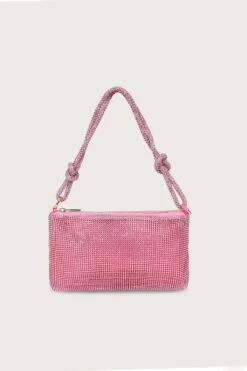 DINA Rhinestone Mini Shoulder Bag In Pink