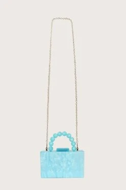 REYA Bead Handle Marbled Box Clutch Bag In Blue -Lavish Alice LAVA BAGS 240110 11