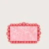 TIA Marbled Faux Pearl Box Clutch Bag In Pink -Lavish Alice LAVA BAGS 240110 20