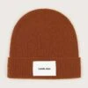 EZRA Knitted Cashmere Blend Beanie In Camel -Lavish Alice LAVA Scarves 1