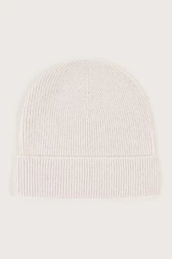 EZRA Knitted Cashmere Blend Beanie In Sand -Lavish Alice LAVA Scarves 10