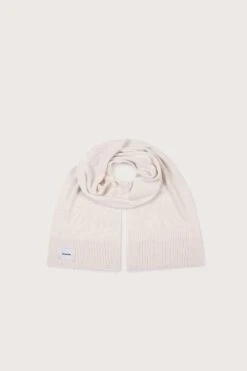 ZOHA Knitted Cashmere Blend Scarf In Sand -Lavish Alice LAVA Scarves 13