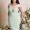 RAELYNN Curve Off Shoulder Wrap Ponte Dress In Sage 1 RAELYNN Curve Off Shoulder Wrap Ponte Dress In Sage -Lavish Alice LA SPRING22 CAMPAIGN 114588