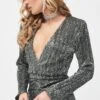 JADE Ruched Sequin Mini Dress In Grey Sequin -Lavish Alice LA SUMMER19 29480