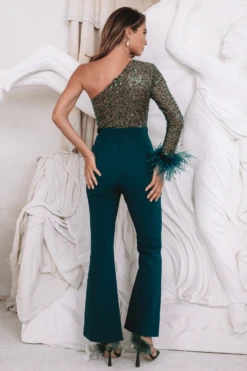 MARYNA One Shoulder Beaded Jumpsuit In Emerald 9 MARYNA One Shoulder Beaded Jumpsuit In Emerald -Lavish Alice MARYNA3