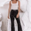 CLARISSA Sequin Fit And Flare Trouser In Black -Lavish Alice clarissa 3