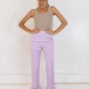 LILY Feather Trim Trousers In Lilac -Lavish Alice isabella7copy