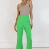 RAQUEL Fit And Flare Trouser In Apple Green -Lavish Alice k2