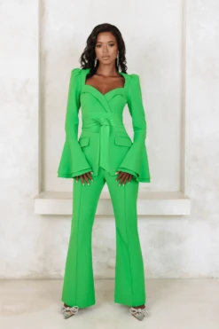 RAQUEL Fit And Flare Trouser In Apple Green -Lavish Alice l2 a6326073 0a4f 4841 8c80 b6d341296778